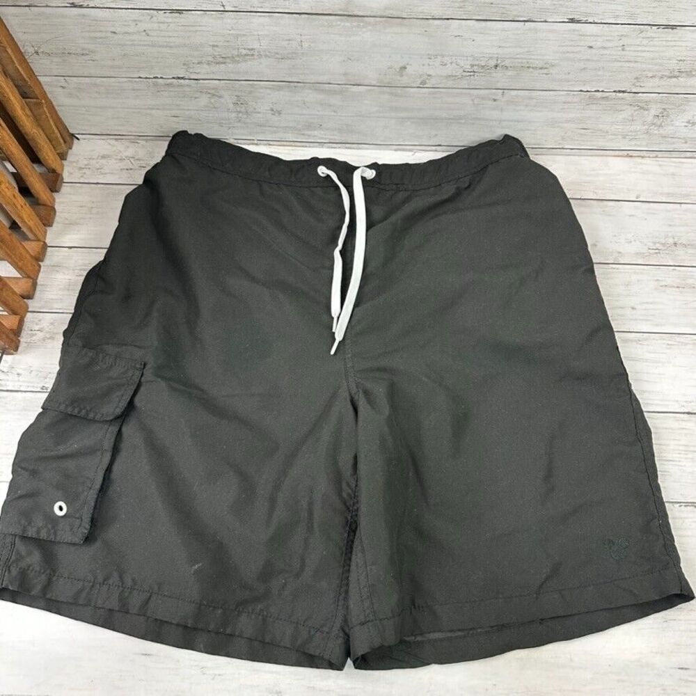 Disney Mickey Mouse Black Lined Swim Shorts Size XL